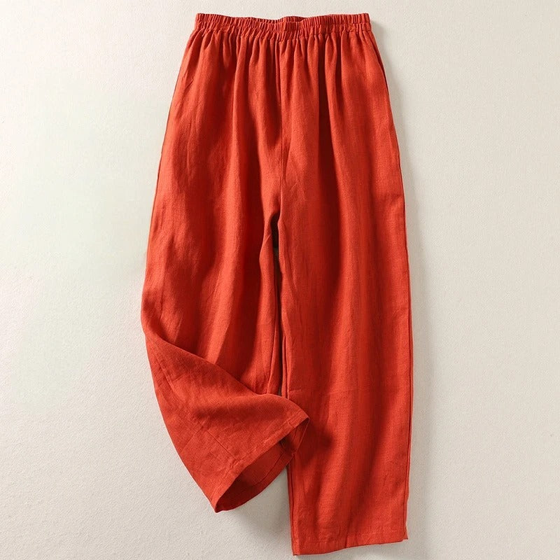 Amalia™ | Cotton-Linen Trousers