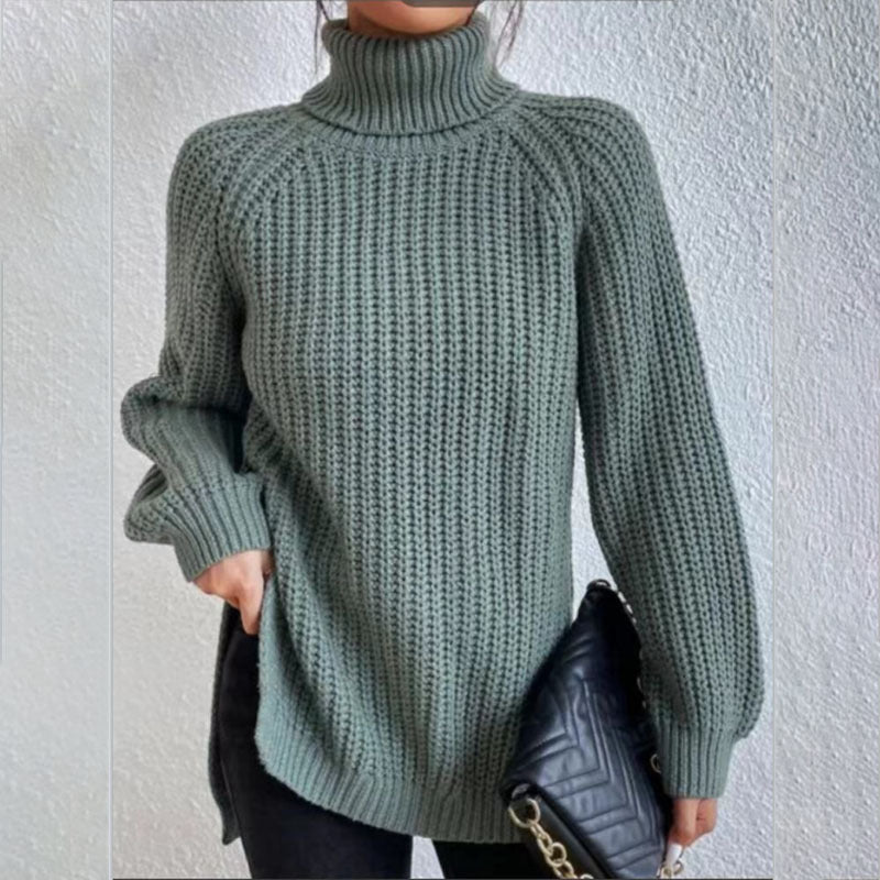 Marin Blake™ | Slit Turtleneck Sweater