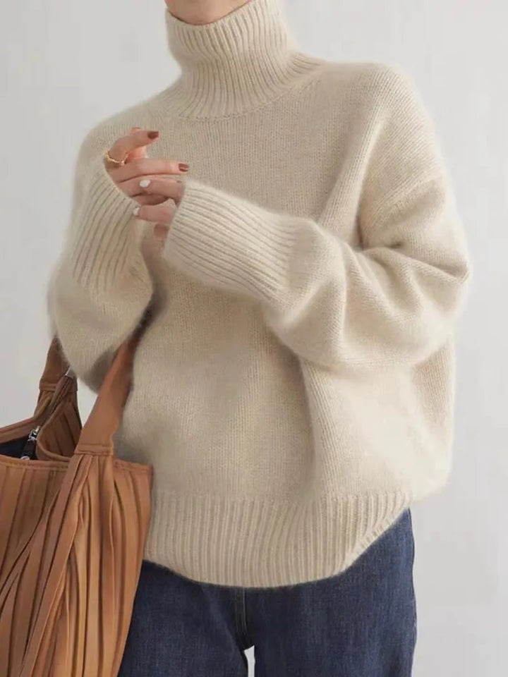 Denise™ | Cashmere High-Neck Sweater