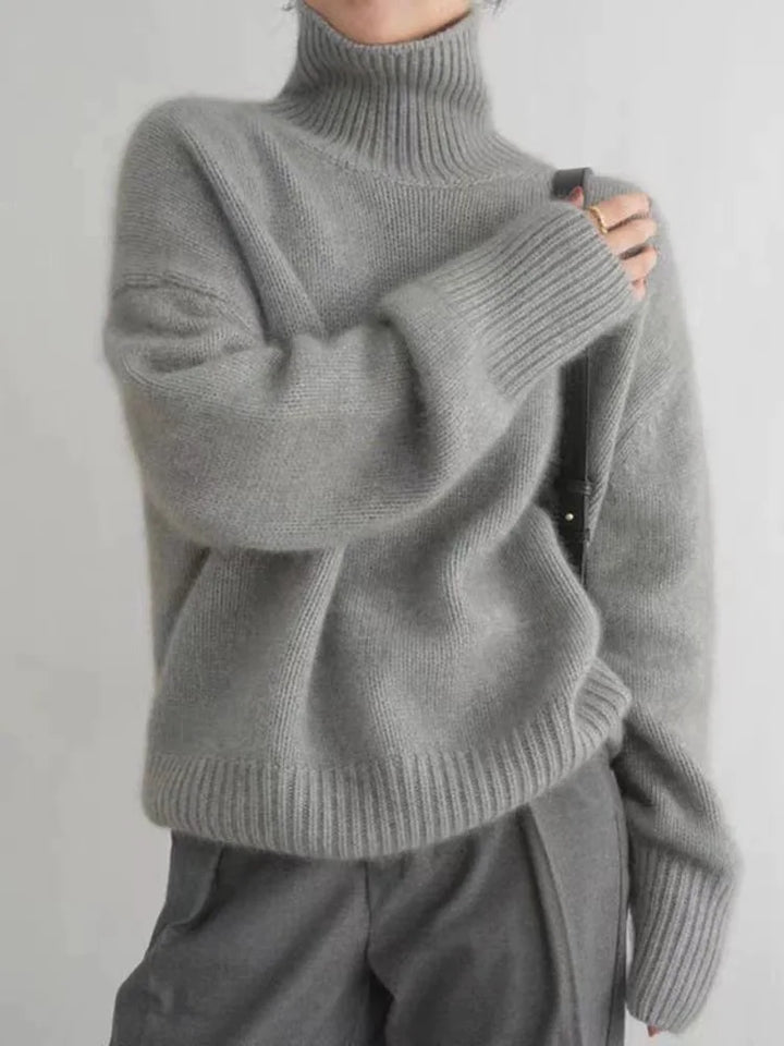 Denise™ | Cashmere High-Neck Sweater