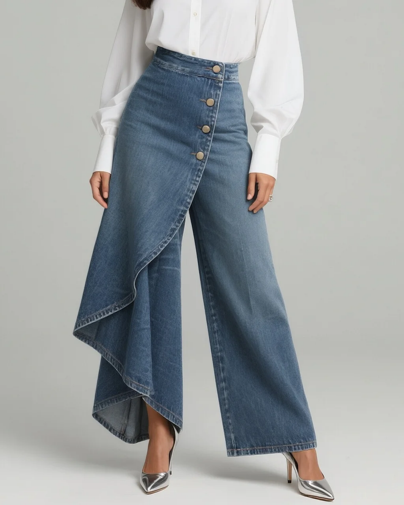 Jill™ | Denim Wrap Pants