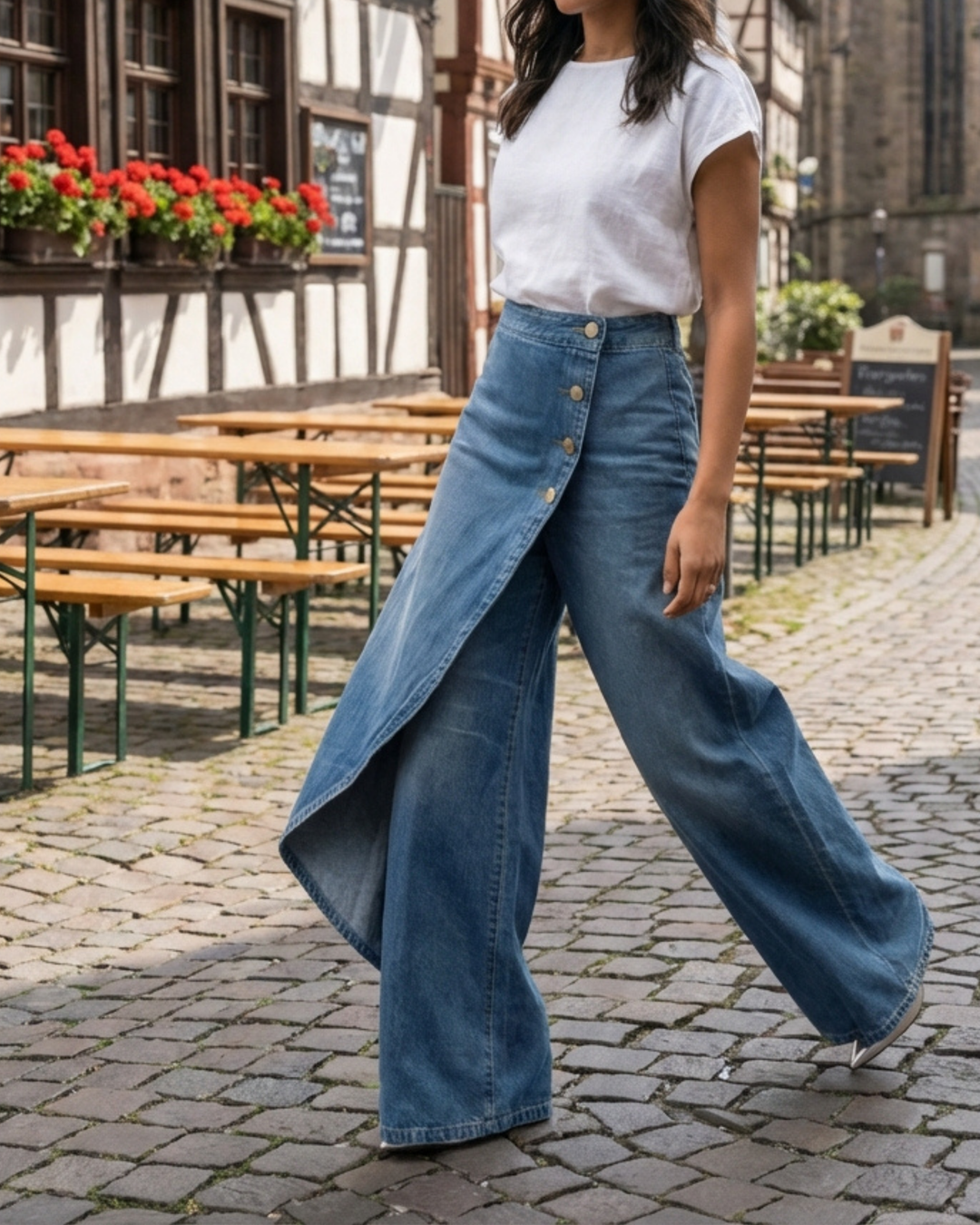 Jill™ | Denim Wrap Pants