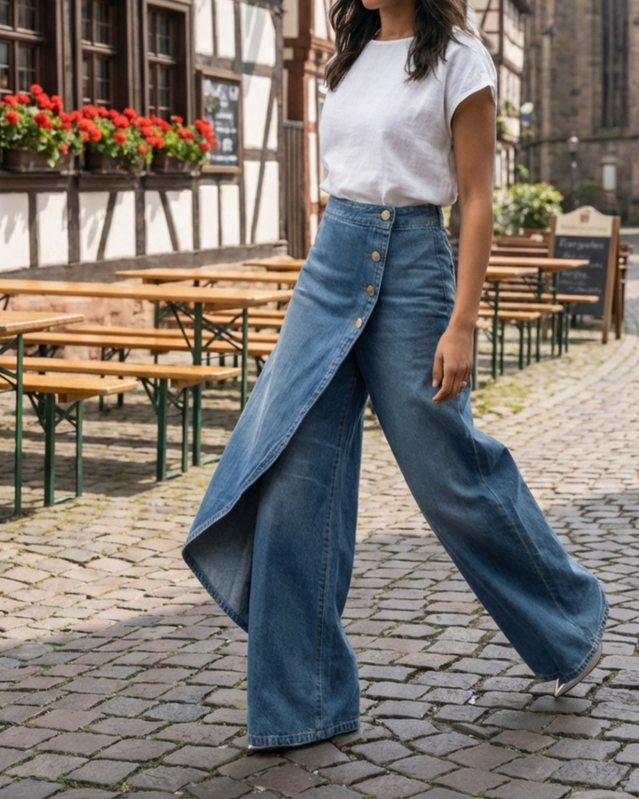 Jill™ | Denim Wrap Pants