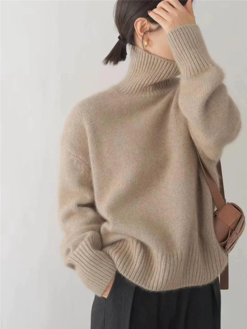 Denise™ | Cashmere High-Neck Sweater