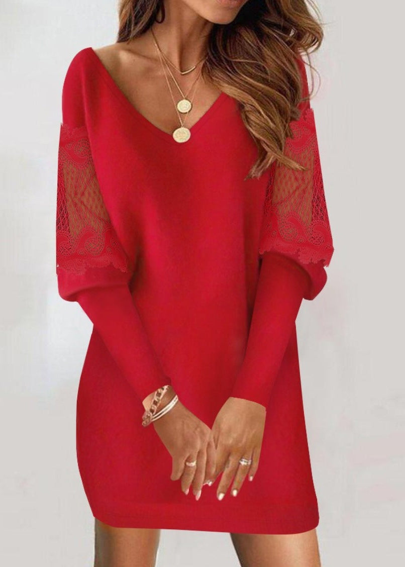 Whitney™ | Lace-Sleeve Dress