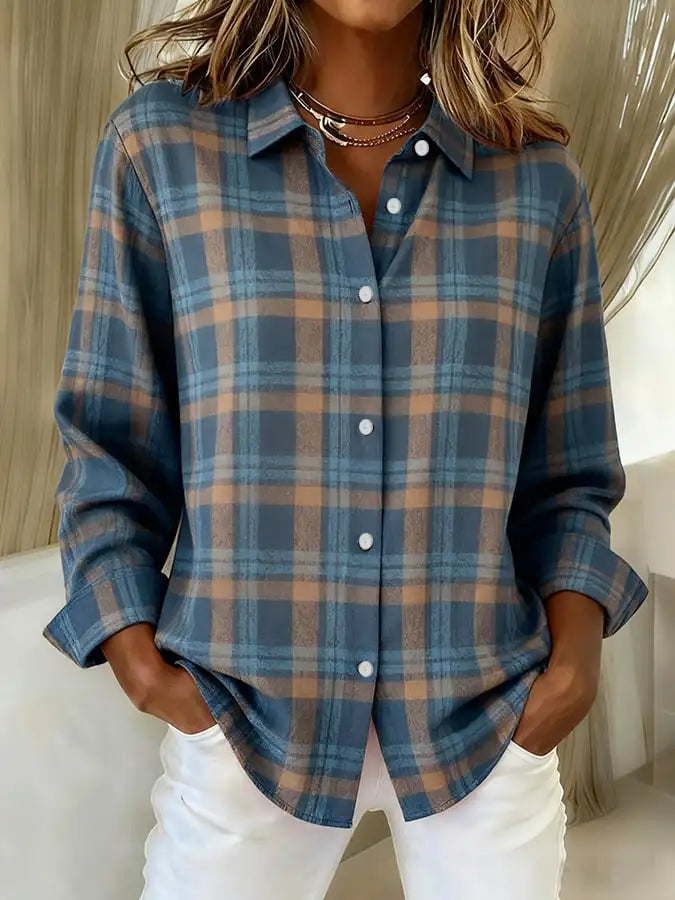 Aine™ | Soft Check Knit Cardigan