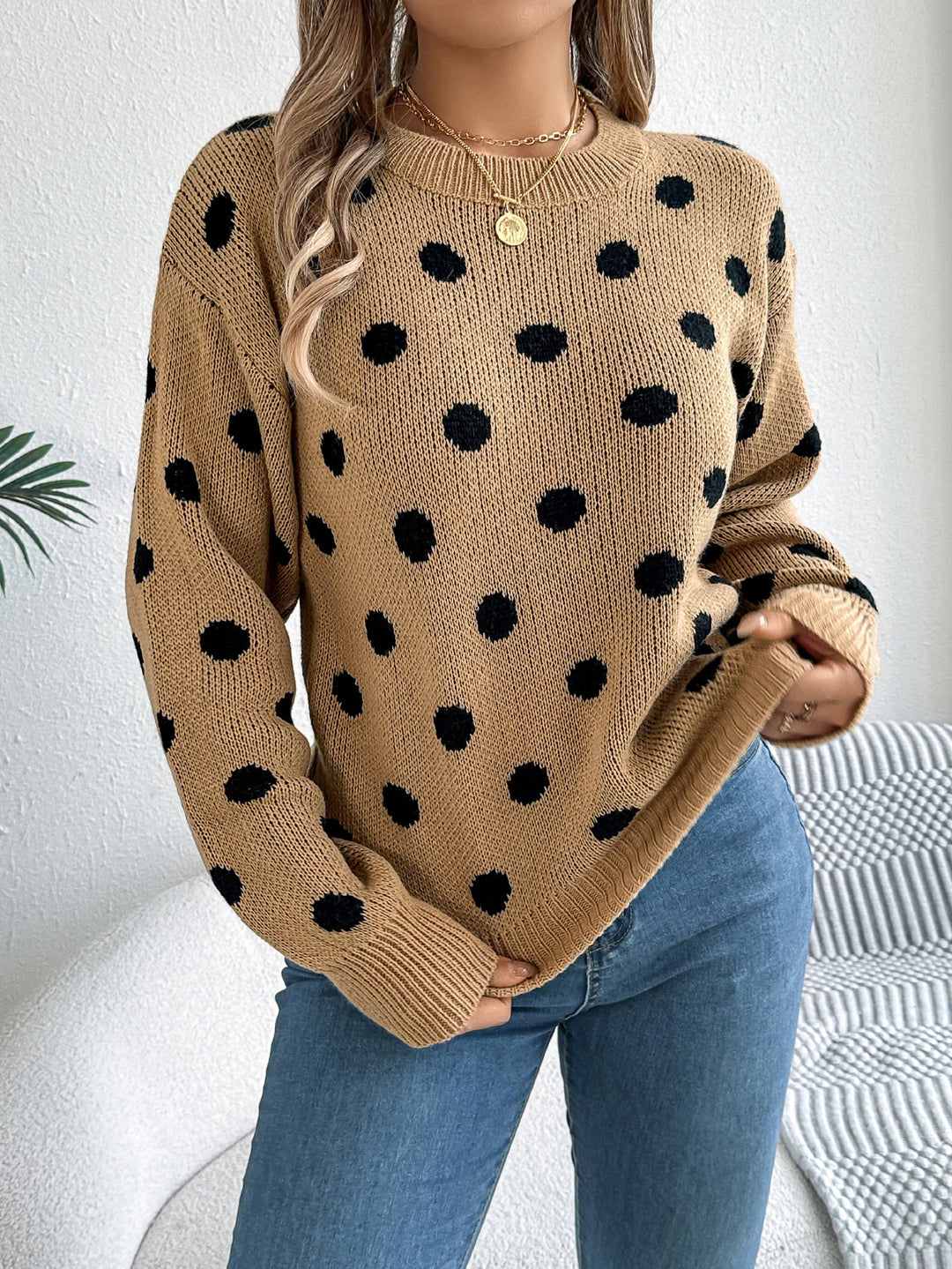Gracie™ | Polka Dot Knit Sweater