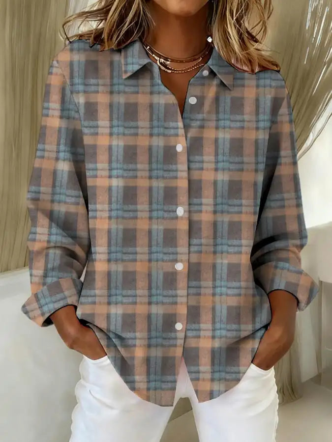 Aine™ | Soft Check Knit Cardigan