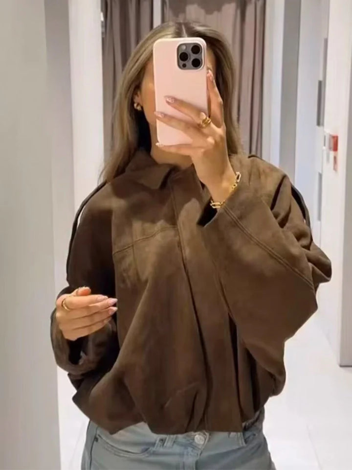 Apple™ | Suede Bomber Jacket