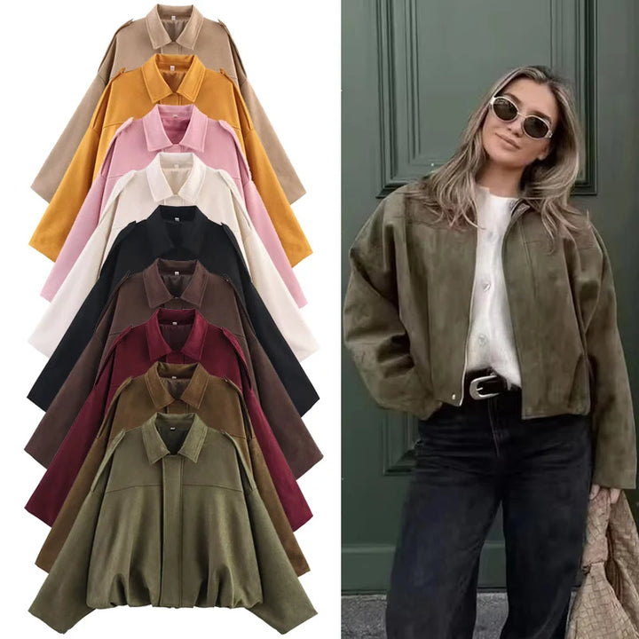 Apple™ | Suede Bomber Jacket