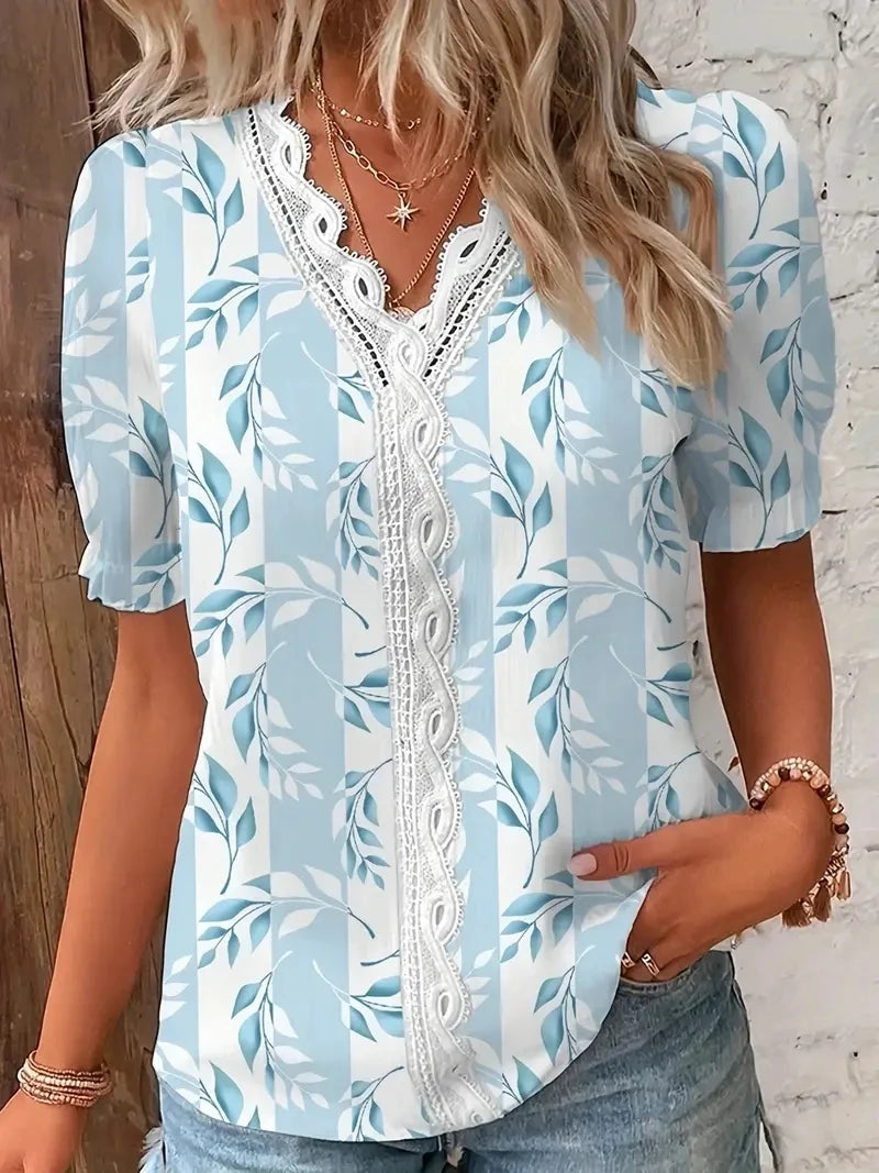 Farrah™ | V-Neck Summer Blouse