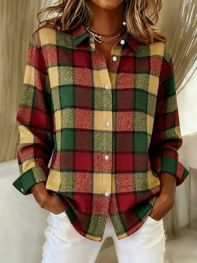 Aine™ | Soft Check Knit Cardigan