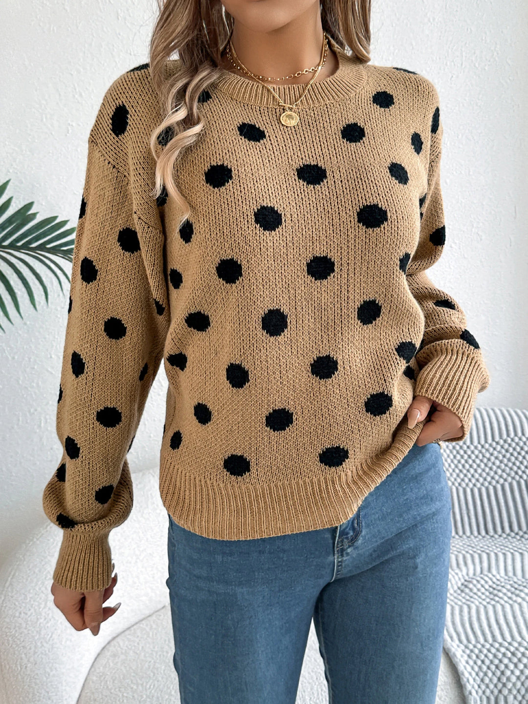 Gracie™ | Polka Dot Knit Sweater