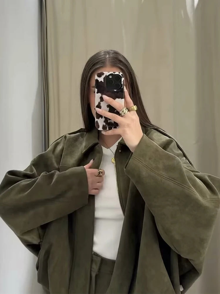 Apple™ | Suede Bomber Jacket