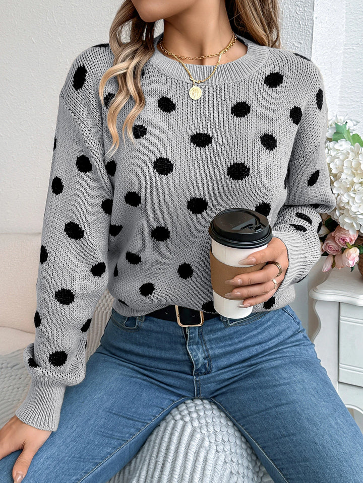 Gracie™ | Polka Dot Knit Sweater