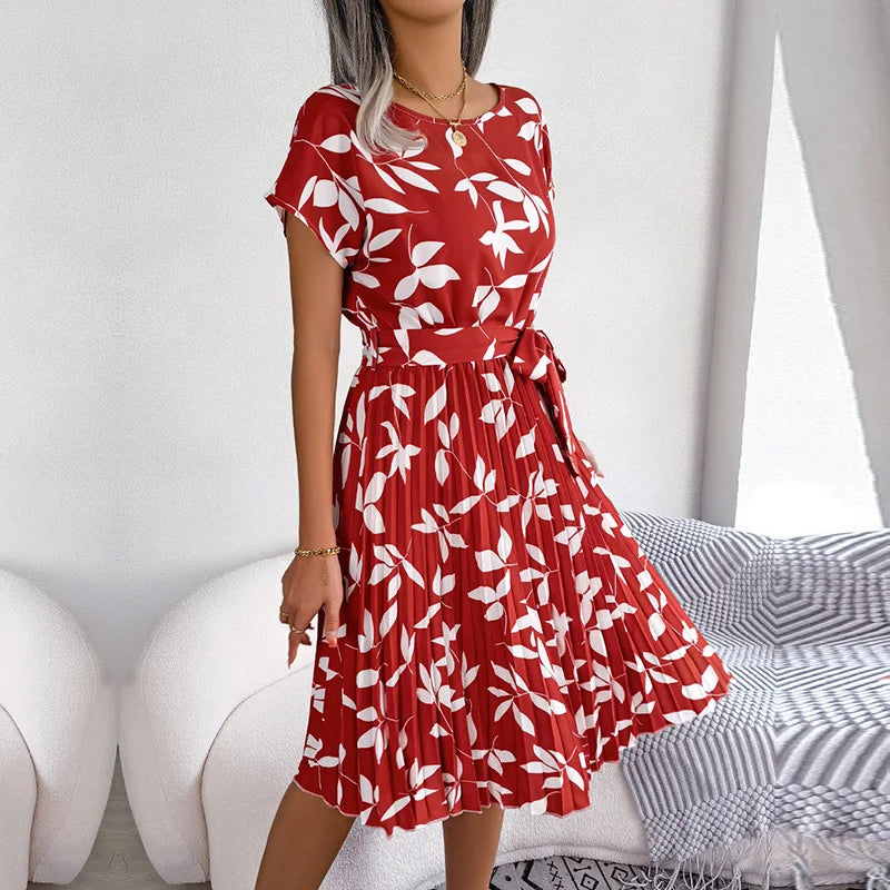 Penelope™ | Floral Pleated Maxi Dress