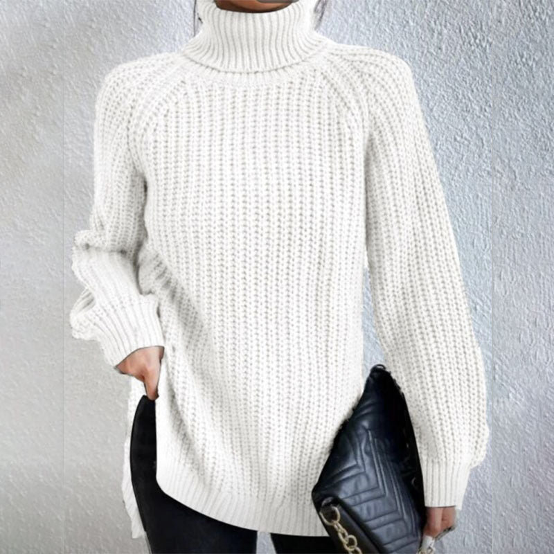 Marin Blake™ | Slit Turtleneck Sweater