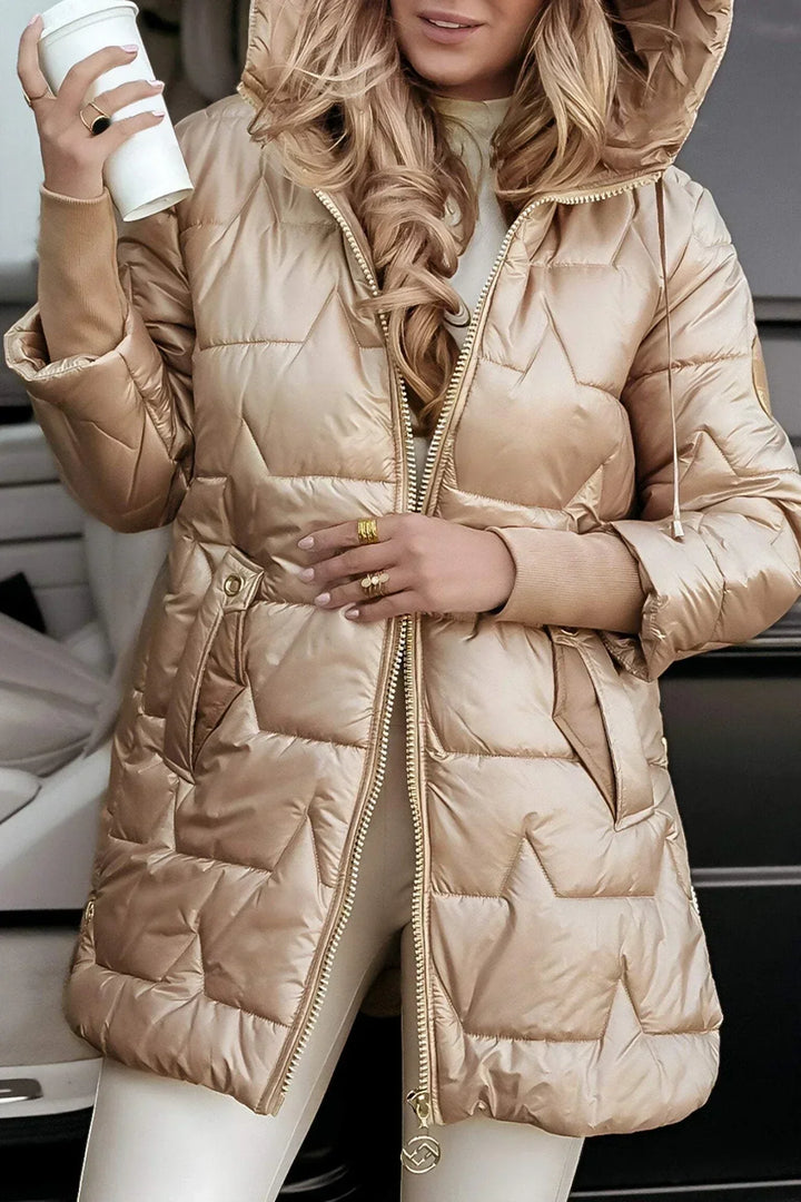 Madison Rae™ | Long Quilted Hooded Jacket