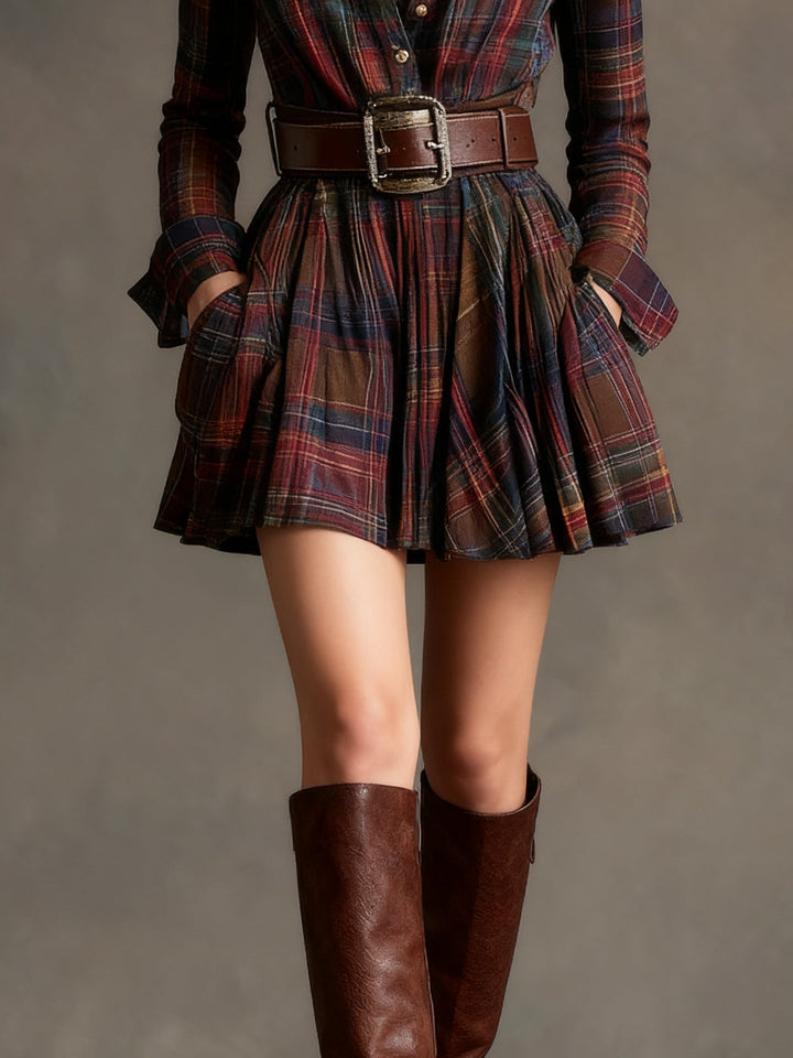 Claudia™ | Plaid Mini Dress